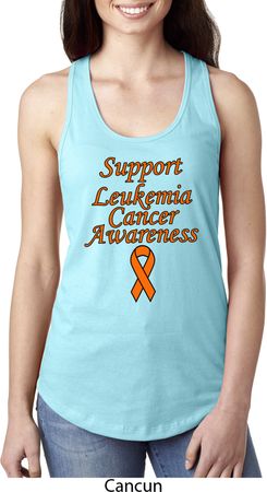 Support Leukemia Cancer Awareness Ladies Ideal Racerback