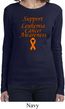 Support Leukemia Cancer Awareness Ladies Long Sleeve