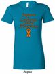Support Leukemia Cancer Awareness Ladies Longer Length Shirt