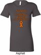 Support Leukemia Cancer Awareness Ladies Longer Length Shirt