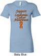 Support Leukemia Cancer Awareness Ladies Longer Length Shirt