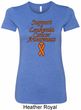 Support Leukemia Cancer Awareness Ladies Longer Length Shirt