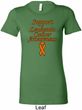 Support Leukemia Cancer Awareness Ladies Longer Length Shirt