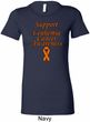 Support Leukemia Cancer Awareness Ladies Longer Length Shirt