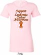 Support Leukemia Cancer Awareness Ladies Longer Length Shirt