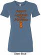 Support Leukemia Cancer Awareness Ladies Longer Length Shirt