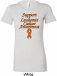 Support Leukemia Cancer Awareness Ladies Longer Length Shirt
