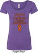 Support Leukemia Cancer Awareness Ladies Scoop Neck