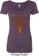 Support Leukemia Cancer Awareness Ladies Scoop Neck