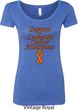 Support Leukemia Cancer Awareness Ladies Scoop Neck