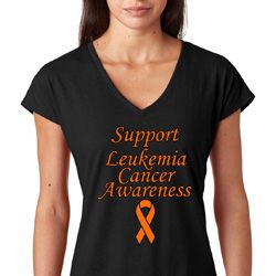 Support Leukemia Cancer Awareness Ladies Shirts