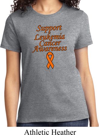 Support Leukemia Cancer Awareness Ladies T-shirt