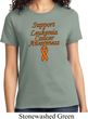Support Leukemia Cancer Awareness Ladies T-shirt