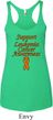 Support Leukemia Cancer Awareness Ladies Tri Blend Racerback