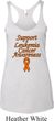 Support Leukemia Cancer Awareness Ladies Tri Blend Racerback