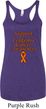 Support Leukemia Cancer Awareness Ladies Tri Blend Racerback