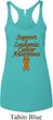 Support Leukemia Cancer Awareness Ladies Tri Blend Racerback