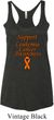Support Leukemia Cancer Awareness Ladies Tri Blend Racerback