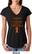 Support Leukemia Cancer Awareness Ladies Tri Blend V-neck