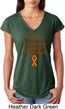 Support Leukemia Cancer Awareness Ladies Tri Blend V-neck