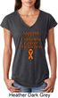Support Leukemia Cancer Awareness Ladies Tri Blend V-neck