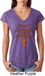 Support Leukemia Cancer Awareness Ladies Tri Blend V-neck