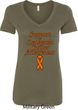 Support Leukemia Cancer Awareness Ladies V-neck