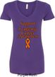 Support Leukemia Cancer Awareness Ladies V-neck