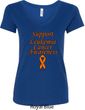 Support Leukemia Cancer Awareness Ladies V-neck