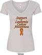 Support Leukemia Cancer Awareness Ladies V-neck