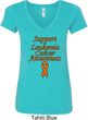 Support Leukemia Cancer Awareness Ladies V-neck