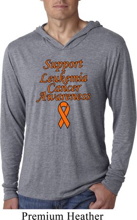 Support Leukemia Cancer Awareness Lightweight Hoodie Tee