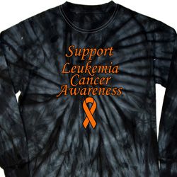 Support Leukemia Cancer Awareness Long Sleeve Tie Dye