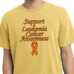 Support Leukemia Cancer Awareness Pigment Dyed T-shirt
