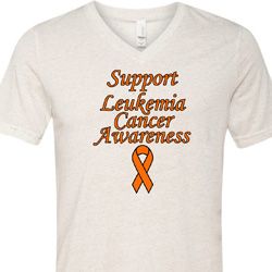 Support Leukemia Cancer Awareness Tri Blend V-neck