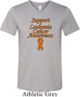 Support Leukemia Cancer Awareness Tri Blend V-neck