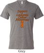 Support Leukemia Cancer Awareness Tri Blend V-neck