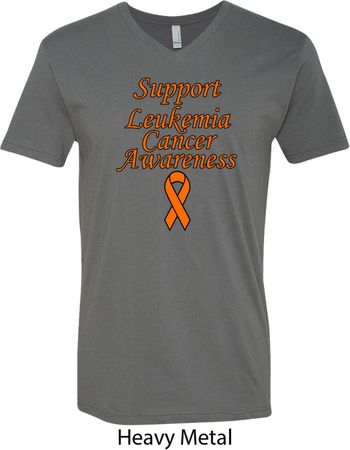 Support Leukemia Cancer Awareness V-neck