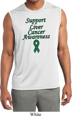 Support Liver Cancer Awareness Dry Wicking Sleeveless Shirt