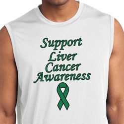 Support Liver Cancer Awareness Dry Wicking Sleeveless Shirt