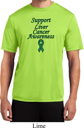 Support Liver Cancer Awareness Dry Wicking T-shirt
