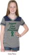 Support Liver Cancer Awareness Girls Football Tee