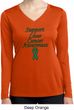 Support Liver Cancer Awareness Ladies Dry Wicking Long Sleeve