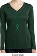 Support Liver Cancer Awareness Ladies Dry Wicking Long Sleeve