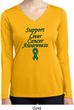Support Liver Cancer Awareness Ladies Dry Wicking Long Sleeve