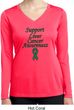 Support Liver Cancer Awareness Ladies Dry Wicking Long Sleeve
