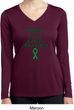 Support Liver Cancer Awareness Ladies Dry Wicking Long Sleeve