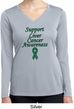 Support Liver Cancer Awareness Ladies Dry Wicking Long Sleeve