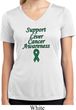 Support Liver Cancer Awareness Ladies Dry Wicking V-neck