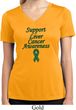 Support Liver Cancer Awareness Ladies Dry Wicking V-neck